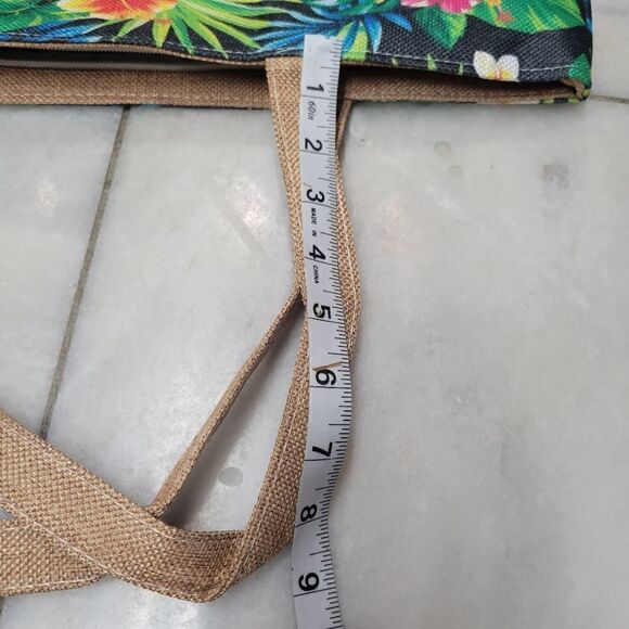 Tropic Pattern Canvas  Summer Beach Bag Travel Bag For Vacation - Picture 8 of 11